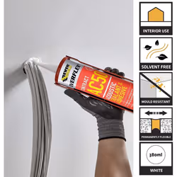 Everbuild AC50 High Strength Acoustic Sealant & Adhesive - 380ml - White       AC50C4 (Pack of 3)