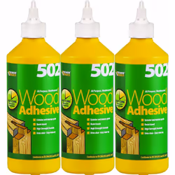 Everbuild 502 All Purpose Weatherproof Wood Adhesive Bottle 500 ml  WOOD05 (Pack of 3)