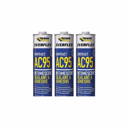 Everbuild Everflex AC95 Intumescent Sealant & Adhesive White 900ml(2413) AC95900 (Pack of 3)