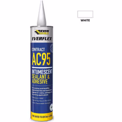 Everbuild Everflex AC95 Intumescent Sealant & Adhesive White 900ml(2413)        AC95900 (Pack of 3)