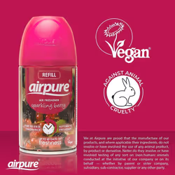 Airpure Air-O-Matic Air Freshener Refill, 250ml  Sparkling Berry (Pack of 12)