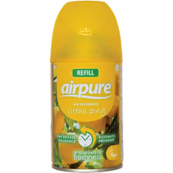 AIRPURE Air-O-Matic Air Freshener Refill, 250ml Citrus ZING (Pack of 12)