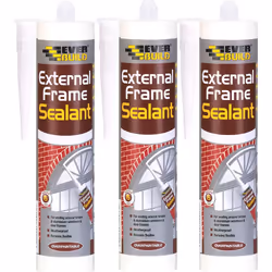 Everbuild Weather and Waterproof Acrylic Sealant, White, 290 ml