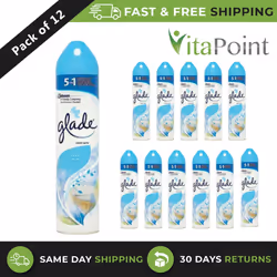 Glade Air Freshener, Aerosol Spray, Clean Linen, 300ml (Pack of 12)