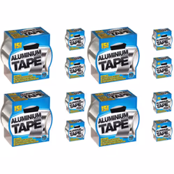 Silver Aluminium Tape 48mm X 10 Metres (Pack of 12)