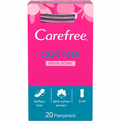Carefree with Cotton Extract Breathable Pantyliners - Pack of 20