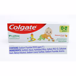 Colgate Baby Toothpaste 0-2 Years Natural Fruit Flavour 50ml
