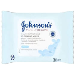 Johnson's Face Care Makeup Be Gone Moisturising Wipes, 25 Wipes