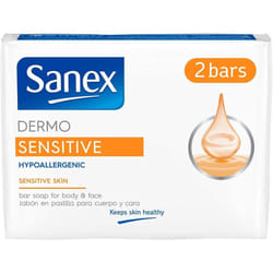 Sanex Dermo Sensitive Bar Soap, (2bars in 1 pack)