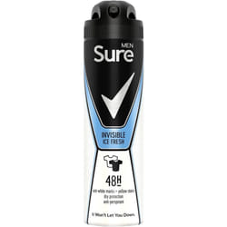 Sure Men Anti-Perspirant Deodorant Spray Invisible Ice 150ml