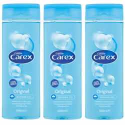 Carex Shower Gel Original, 100% Soap Free, 500ml (Pack of 3)