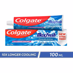Colgate Max Fresh COOL MINT with Cooling Crystals Toothpaste, 100ml (Pack of 3)