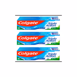 Colgate Triple Action Anticavity Toothpaste, Mint Freshness 75ml (Pack of 3)