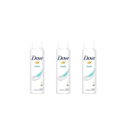 Dove Fresh Anti-perspirant Deo for 48hr 150 ml (Pack of 3)