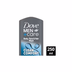 Dove Men+Care Hydrating Clean Comfort  Hair, Body & Face Wash  250ML (Pack of 3)