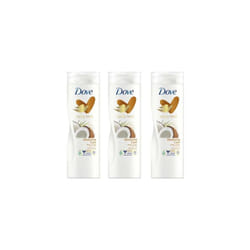 Dove Restoring Care Coconut Oil & Almond Milk Body Lotion 400ml (Pack of 3)