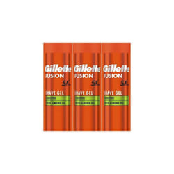 Gillette Fusion 5 Ultra Sensitive Men's Shaving Gel 200 ml (Pack of 3)