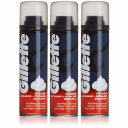 Gillette Normal/Regular Basic Foam 200ml (Pack of 3)