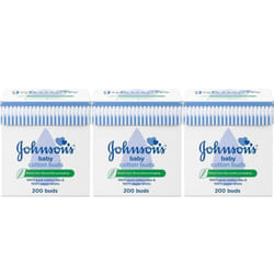 JOHNSON COTTON BUDS 200 (Pack of 3)