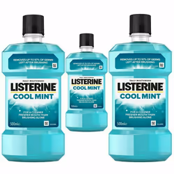 Listerine Antibacterial Mouthwash Cool mint, 500ml (Pack of 3)