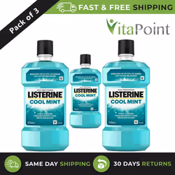 Listerine Antibacterial Mouthwash Cool mint, 500ml (Pack of 3)