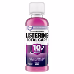 Listerine Total Care 10 in 1 Fluoride Mouthwash, Clean Mint, 95ml (Pack of 3)