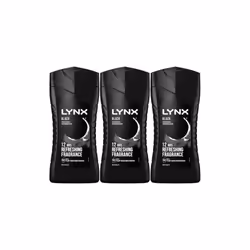 Lynx Black Shower Gel - 250ml (Pack of 3)