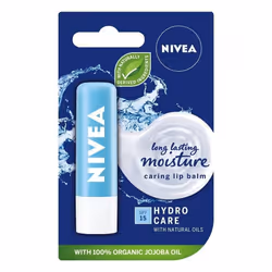 Nivea Hydro Care Long Lasting Moisturising Lip Balm SPF 15, 4.8g (Pack of 3)