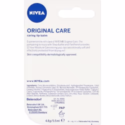 NIVEA Lip Balm Original Care 4.8g (Pack of 3)