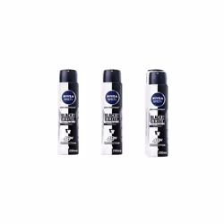 NIVEA MEN Invisible for Black & White Original Anti-Perspirant Deodorant Spray (250ml), 0% Alcohol Aerosol Spray, Anti-Mark M ...