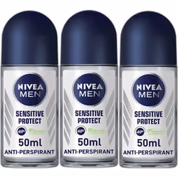 Nivea Men Sensitive Protect Anti-Perspirant Roll-On 50ml (Pack of 3)