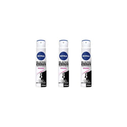 Nivea Women's Anti-Perspirant Invisible for Black and White 250ml (Pack of 3)