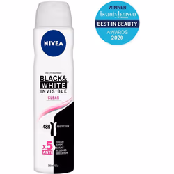 Nivea Women's Anti-Perspirant Invisible for Black and White 250ml (Pack of 3)