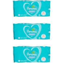 3 x Pampers Fresh Clean Baby Wipes White