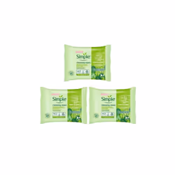 Simple Biodegradable Cleansing Face Wipes 25 Wipes (Pack of 3)