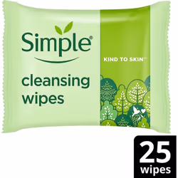 Simple Biodegradable Cleansing Face Wipes 25 Wipes (Pack of 3)