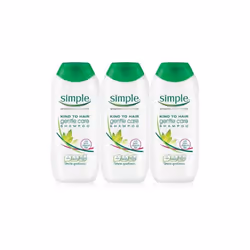 Simple Kind to Hair Gentle Care with Pro-Vitamin B5 Hair Shampoo 200ml (Pack of 3)