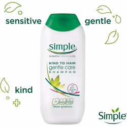 Simple Kind to Hair Gentle Care with Pro-Vitamin B5 Hair Shampoo 200ml (Pack of 3)