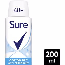 Sure Cotton Dry Anti-Perspirant deodorant women 48hr 200ml (Pack of 3)