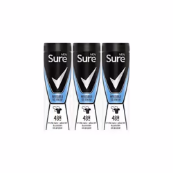 Sure Men Anti-Perspirant Deodorant Spray Invisible Ice 150ml (Pack of 3)