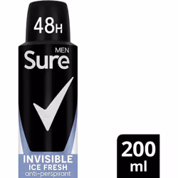 Sure Men Invisible Ice Fresh Anti-Perspirant deo 48hr 200ml (Pack of 3)