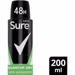 Sure Men Quantum Dry Anti-Perspirant deo 48hr 200ml (Pack of 3)