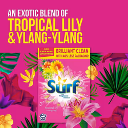 Surf Washing Powder Tropical Lily & Ylang-Ylang , 23 Washes (Pack of 3)