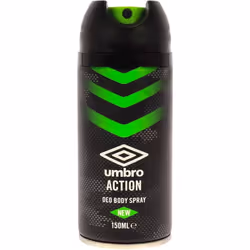 UMBRO BODY SPRAY ACTION GREEN (Pack of 3)
