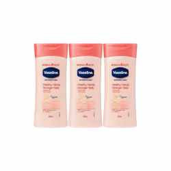 Vaseline Intensive Care Healthy Hands Stronger Nails Lotion 200ml (Pack of 3)