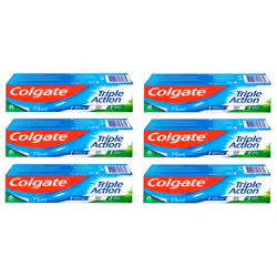 Colgate Triple Action Anticavity Toothpaste, Mint Freshness 75ml (Pack of 6)
