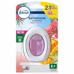 Febreze Bathroom, Continuous Air Freshener Fruity Tropics 1 Count (Pack of 6)