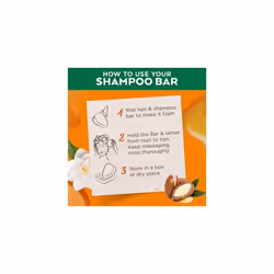 Garnier Ultimate Blends Shampoo Bar Argan & Camellia For Weak, Dull Hair 60G (Pack of 6)