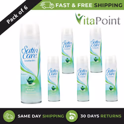 Gillette Satin Care Sensitive Skin Shaving Gel, 200ml (Pack of 6)