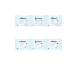 Johnson's Face Care Makeup Be Gone Moisturising Wipes, 25 Wipes (Pack of 6)